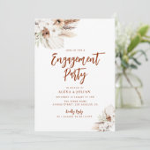 herfst floral terracotta verlofpartij kaart (Staand voorkant)