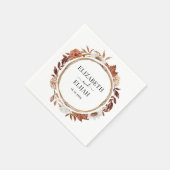 Herfst Floral Terracotta Wedding Servet (Hoek)