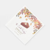 Herfst floral Thanksgiving diner of taart wedstrij Servet (Hoek)