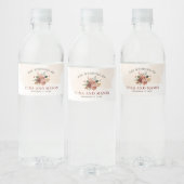Herfst Floral Thmed Wedding Waterfles Etiket (Flessen)