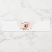 Herfst Floral Thmed Wedding Waterfles Etiket (Enkel label)