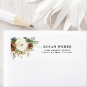 Herfst Floral trouwuitnodiging Etiket (Insitu)