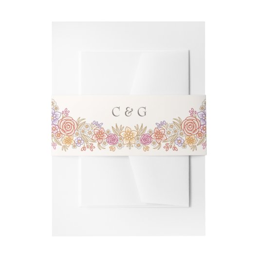 Herfst Floral Uitnodigingen Wikkel (Voorkant Voorbeeld)