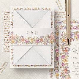 Herfst Floral Uitnodigingen Wikkel