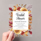 Herfst Floral Vrijgezellenfeest Acryl Uitnodigingen (Insitu (Draagbaar))