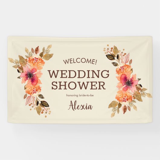 Herfst Floral Vrijgezellenfeest Backdrop Spandoek (Horizontaal)