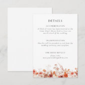 Herfst Floral Vrijgezellenfeest Informatiekaartje (Voorkant / Achterkant)