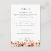 Herfst Floral Vrijgezellenfeest Informatiekaartje (Voorkant)