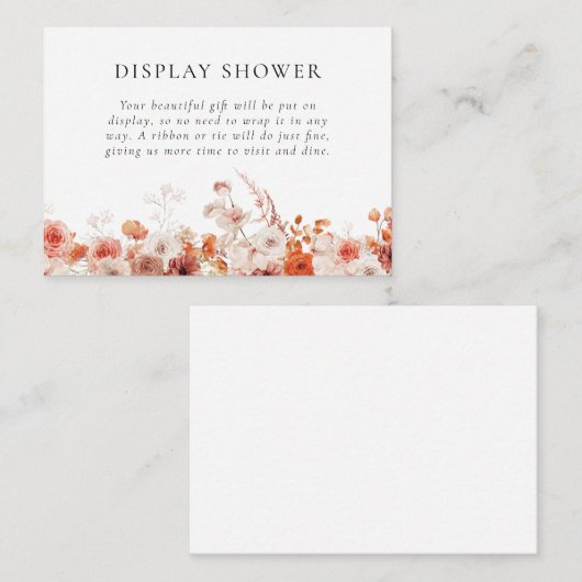 Herfst Floral Vrijgezellenfeest Informatiekaartje (Voorkant / Achterkant)