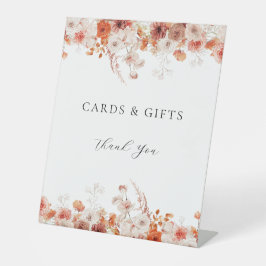 Herfst Floral Vrijgezellenfeest Reclamebord Met Voetstuk