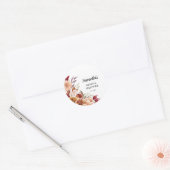 Herfst Floral Vrijgezellenfeest Ronde Sticker (Envelop)