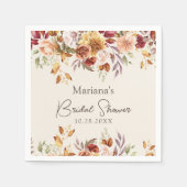 Herfst Floral Vrijgezellenfeest Servet (Voorkant)