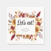 Herfst Floral Vrijgezellenfeest Servet (Voorkant)