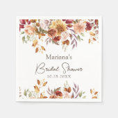 Herfst Floral Vrijgezellenfeest Servet (Voorkant)