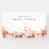 Herfst Floral Vrijgezellenfeest Spandoek (Horizontaal)