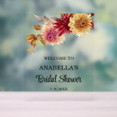 Herfst Floral Vrijgezellenfeest Welkom Board Acryl Bord (Neutraal)