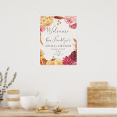 Herfst Floral Vrijgezellenfeest Welkom Poster (Keuken)