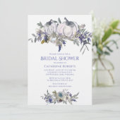 Herfst Floral Waterverf Pumpkin Vrijgezellenfeest Kaart (Staand voorkant)