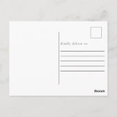 Herfst Floral Wedding Elegant Foliage Foto I Briefkaart (Achterkant)