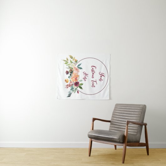 Herfst Floral Wedding Foto Booth Backdrop Fun Prop Wandkleed (In Situ (horizontaal))