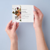 Herfst Floral Wedding Invitation Flyer (Hand)