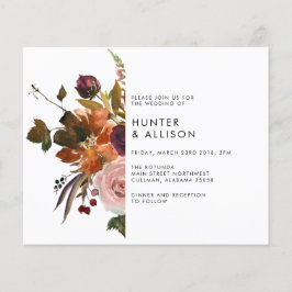 Herfst Floral Wedding Invitation Flyer