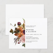 Herfst Floral Wedding Invitation Flyer (Voorkant / Achterkant)