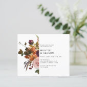 Herfst Floral Wedding Invitation Flyer (Staand voorkant)