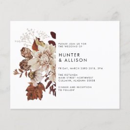 Herfst Floral Wedding Invitation Flyer
