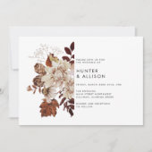 Herfst Floral Wedding Invitation Flyer Kaart (Voorkant)