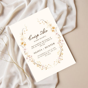 Herfst Floral Wedding Kaart