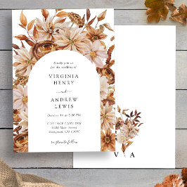 Herfst Floral Wedding Kaart
