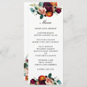 Herfst Floral Wedding Menu (Voorkant / Achterkant)