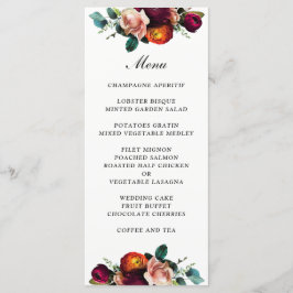 Herfst Floral Wedding Menu