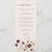 Herfst Floral Wedding Menu (Voorkant)