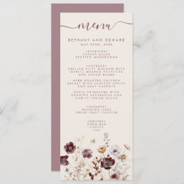 Herfst Floral Wedding Menu