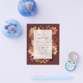 Herfst Floral Wedding - Oranje begroting van Bourg Flyer (Enkel)