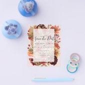 Herfst Floral Wedding - Oranje begroting van Bourg Flyer (Enkel)