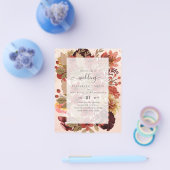 Herfst Floral Wedding - Oranje begroting van Bourg Flyer (Enkel)