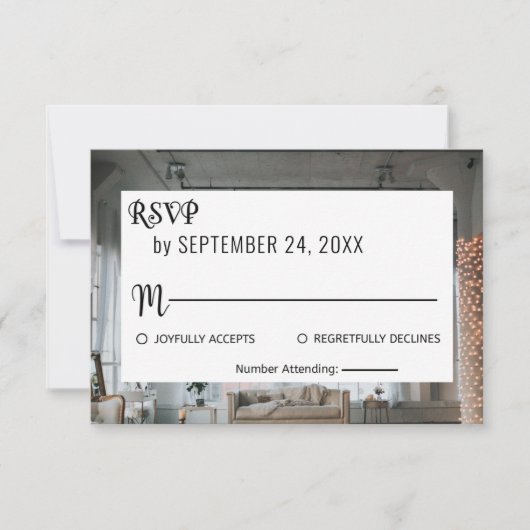Herfst floral Wedding R RSVP Kaartje (Voorkant)