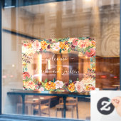 Herfst Floral Wedding Raamsticker (Cafe Raam)