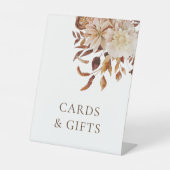 Herfst Floral Wedding Reclamebord Met Voetstuk (Voorkant)