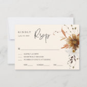 Herfst Floral Wedding RSVP Kaart (Voorkant)