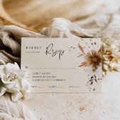 Herfst Floral Wedding RSVP Kaart