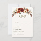 Herfst Floral Wedding RSVP Kaart (Voorkant)
