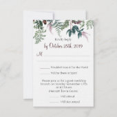 Herfst Floral Wedding RSVP Kaart (Voorkant)