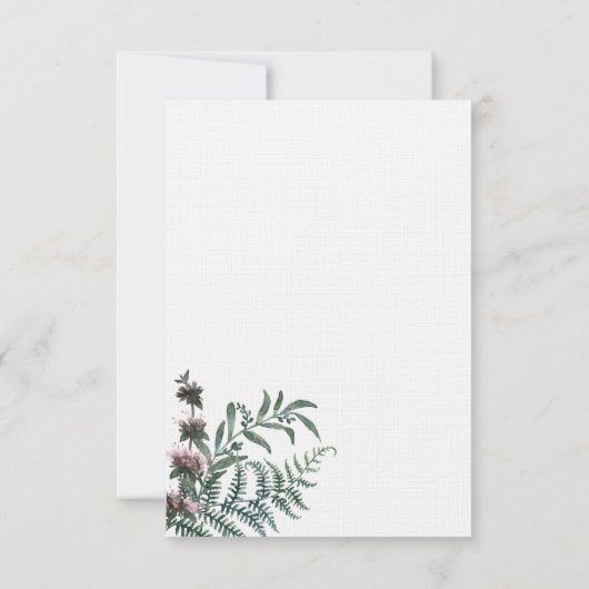 Herfst Floral Wedding RSVP Kaart (Achterkant)