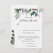 Herfst Floral Wedding RSVP Kaart (Voorkant / Achterkant)