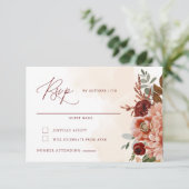 Herfst Floral Wedding RSVP Kaart (Staand voorkant)