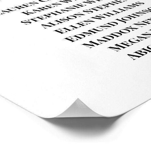 Herfst floral Wedding Seating Chart Poster (Hoek)